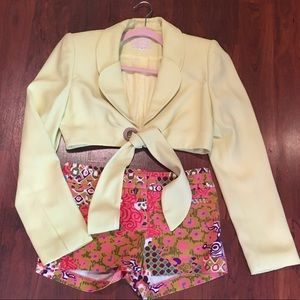 J Crew Colorful Tropical Coral Chartreuse Green